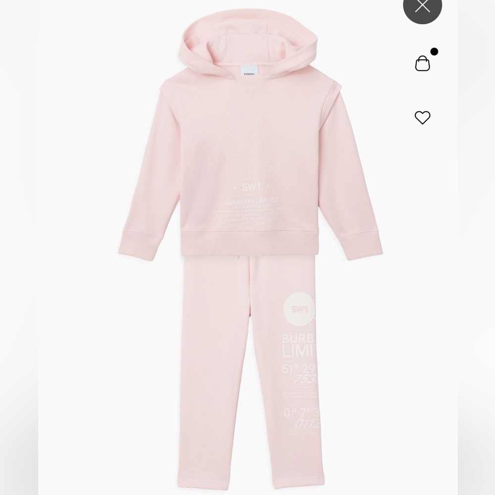 Authentic Burberry Girls Montage jogger set